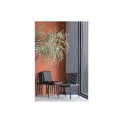 WOOOD Tuinstoel Billie - Kunststof - Zwart - Set Van 4 -Tuinwinkel 1000033694 0102