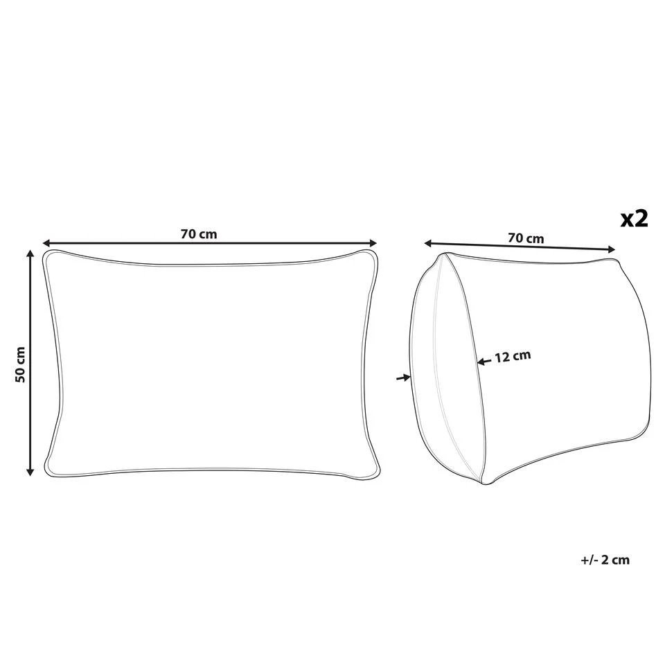 Beliani Buitenkussen ALMYROS - Beige Polyester 5 Beliani Buitenkussen ALMYROS - Beige Polyester - Afbeelding 3