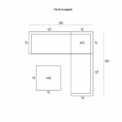 Garden Impressions Parral Hoek Loungeset 4-delig - Mystic Grijs -Tuinwinkel 1000035564 0103