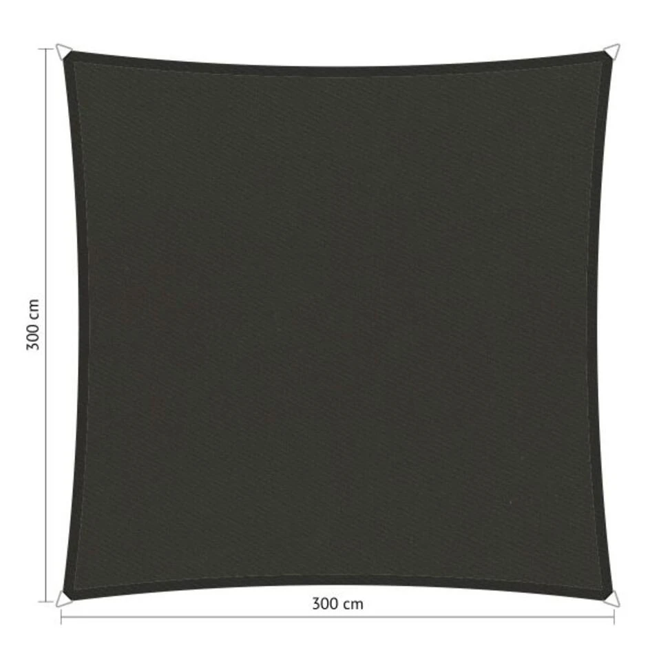 Shadow Comfort Waterafstotend, Vierkant 3x3m Warm Grey Metset 3 Shadow Comfort Waterafstotend, Vierkant 3x3m Warm Grey Metset