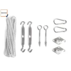 Shadow Comfort Waterafstotend, Driehoek 3x3x3m Warm Grey Metset -Tuinwinkel 1000036104 0110