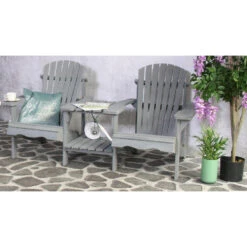 SenS-Line Adirondack Dubbele Tuinstoel - Hout - Grijs -Tuinwinkel 1000038286 0103