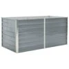 VidaXL Plantenbak Verhoogd 160x80x77 Cm Gegalvaniseerd Staal Grijs -Tuinwinkel 1000039768