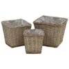 VidaXL Plantenbakken Verhoogd 3 St Wicker Met PE-voering -Tuinwinkel 1000039772