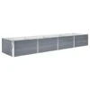 VidaXL Plantenbak Verhoogd 320x80x45 Cm Gegalvaniseerd Staal Grijs -Tuinwinkel 1000039776