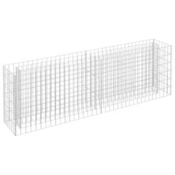 VidaXL Gabion Plantenbak Verhoogd 180x30x60 Cm Gegalvaniseerd Staal