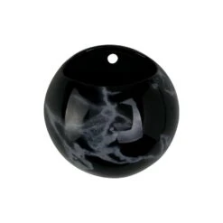 PRESENT TIME Muur Plantenpot Globe - Marmerprint Zwart - ร14,5x9,8cm