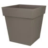 EDA Bloempot - Toscane - Vierkant - Taupe - Kunststof - L39 X H39 Cm -Tuinwinkel 1000040975