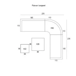 Garden Impressions Palawan Loungeset 5-delig - Mos Groen -Tuinwinkel 1000041218 0103
