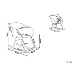 Beliani Schommelstoel HARMONY - Geel Polypropyleen -Tuinwinkel 1000041319 0102