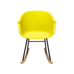 Beliani Schommelstoel HARMONY - Geel Polypropyleen -Tuinwinkel 1000041319 0103