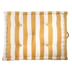 Mistral Home Palletkussen-Zitkussen-80x60x12 Cm-Gestreept Geel Wit