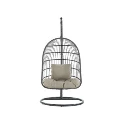 Beliani Hangstoel ALLERA - Zwart Polyester 9 Beliani Hangstoel ALLERA - Zwart Polyester -Tuinwinkel 1000042133 0103