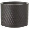 Mica Decorations Bloempot - Antraciet - Relief - 12 X 10 Cm