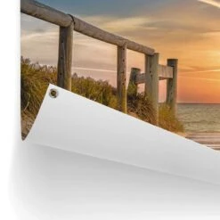 Tuinposter Zonsondergang Aan Het Strand 80x120 Cm Beige -Tuinwinkel 1000042869 0102