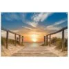 Tuinposter Zonsondergang Aan Het Strand 80x120 Cm Beige -Tuinwinkel 1000042869