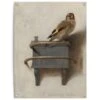 Tuinposter Carel Fabritius Het Puttertje 80x60 Cm Bruin -Tuinwinkel 1000042889