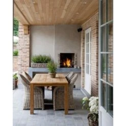 Livingfurn - Tuintafel Table Evoy - 100x260x78 - Teakhout -Tuinwinkel 1000045423 0101