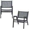 WOOOD Pem Fauteuil Outdoor - Aluminium - Zwart - Set Van 2 -Tuinwinkel 1000047924