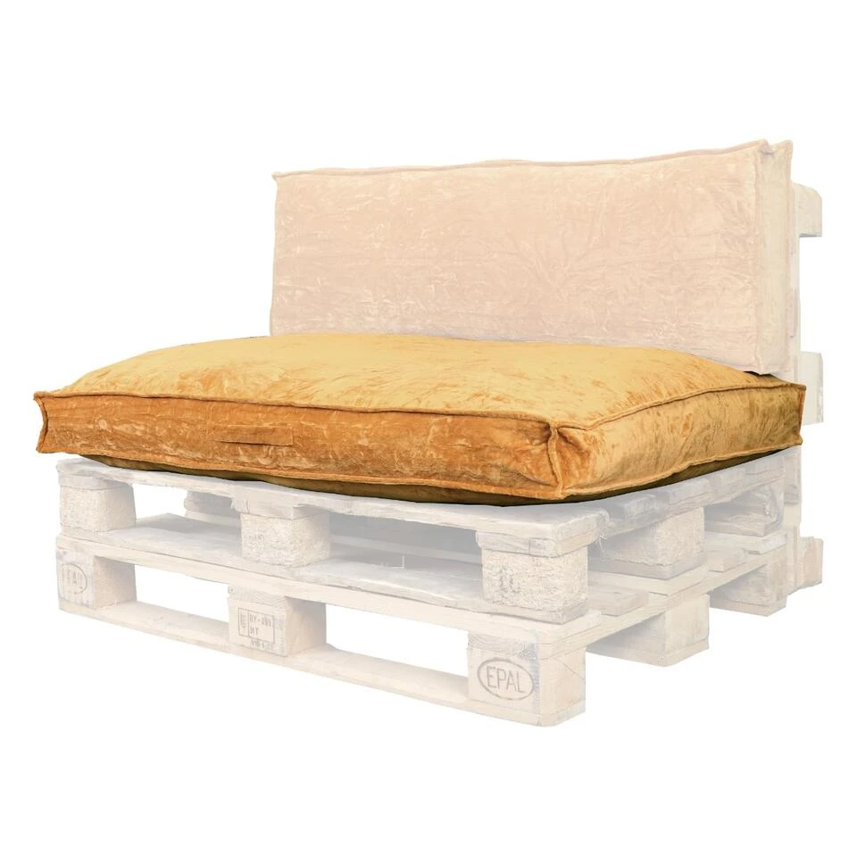 Unique Living Palletkussen Bay Oker Geel - 120x80cm 3 Unique Living Palletkussen Bay Oker Geel - 120x80cm