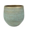 Steege Plantenpot - Keramiek - Blauw / Goudkleurig - 31 X 28 Cm -Tuinwinkel 1000048217