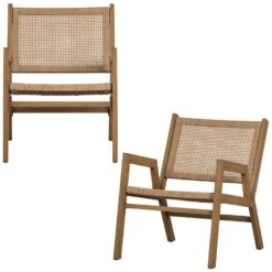 WOOOD Pem Fauteuil Outdoor - Aluminium - Naturel - Set Van 2 9 WOOOD Pem Fauteuil Outdoor - Aluminium - Naturel - Set Van 2 -Tuinwinkel 1000049292 0100