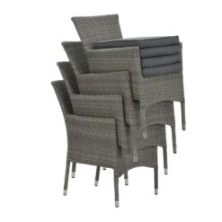 Garden Impressions Jerba Tuinstoel Grijs - 4 Stuks -Tuinwinkel 1000052360 0104