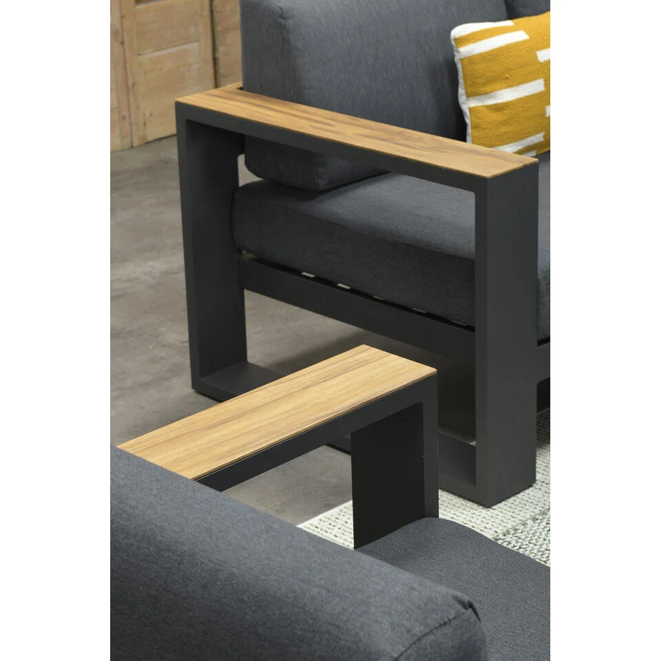 Garden Impressions Plaza Lounge Dining Set Donker Grijs-teaklook 6 Garden Impressions Plaza Lounge Dining Set Donker Grijs-teaklook - Afbeelding 4