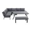 Garden Impressions Rondo Lounge Diningset – Carbon Black/mystic Grey -Tuinwinkel 1000053064