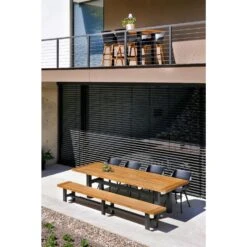 Hartman Sophie Studio Dining Armstoel - Carbon Black - Teak Poot -Tuinwinkel 1000053222 0103