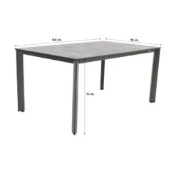 Kettler Edge Tuintafel 160 X 95 Cm. - HPL Antraciet -Tuinwinkel 1000053262 0101
