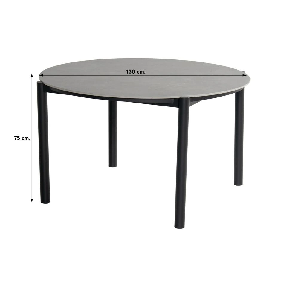Hartman Arezzo Dining Tuintafel - 130 Cm. Rond 4 Hartman Arezzo Dining Tuintafel - 130 Cm. Rond - Afbeelding 2
