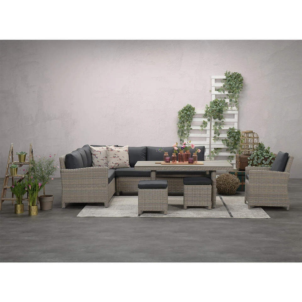 Garden Impressions Norma Lounge Dining Set - Licht Vintage Willow 4 Garden Impressions Norma Lounge Dining Set - Licht Vintage Willow - Afbeelding 2