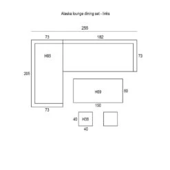 Garden Impressions Alaska Lounge Dining Set 6-delig Links - Grijs -Tuinwinkel 1000054041 0103
