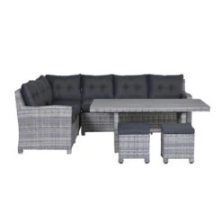 Garden Impressions Alaska Lounge Dining Set 6-delig Links - Grijs -Tuinwinkel 1000054041 0104