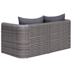 VidaXL Tuinhoekbanken 2 St Poly Rattan Grijs -Tuinwinkel 1000054606 0102