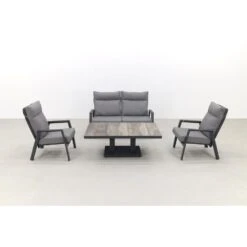 VDG Azoren/Jersey Stoel-bank Loungeset 4-delig Verstelbaar - Antraciet 8 VDG Azoren/Jersey Stoel-bank Loungeset 4-delig Verstelbaar - Antraciet -Tuinwinkel 1000054732 0102