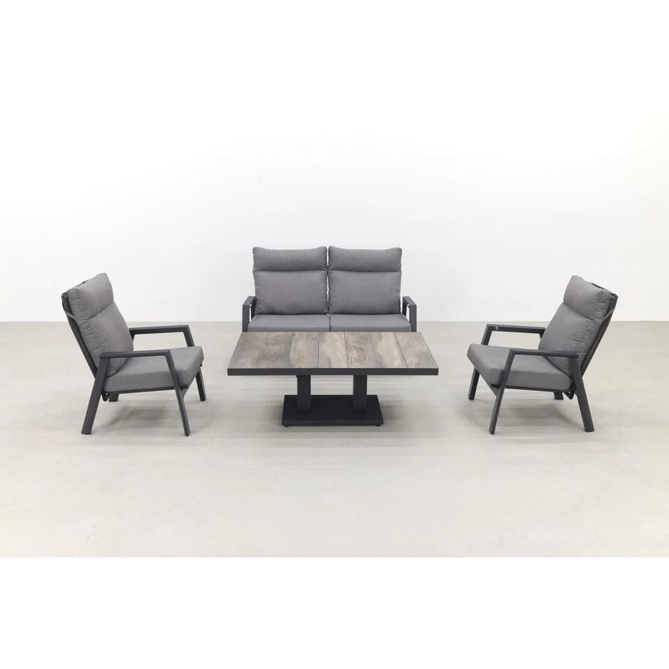 VDG Azoren/Jersey Stoel-bank Loungeset 4-delig Verstelbaar - Antraciet 5 VDG Azoren/Jersey Stoel-bank Loungeset 4-delig Verstelbaar - Antraciet - Afbeelding 3