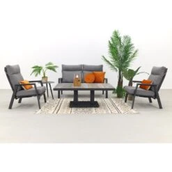 VDG Azoren/Jersey Stoel-bank Loungeset 4-delig Verstelbaar - Antraciet 9 VDG Azoren/Jersey Stoel-bank Loungeset 4-delig Verstelbaar - Antraciet -Tuinwinkel 1000054732 0103