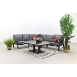 VDG Azoren/Jersey Loungeset - Met Verstelbare Tafel - Links & Rechts -Tuinwinkel 1000054736 0102