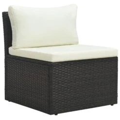 VidaXL 4-delige Loungeset Met Kussens Poly Rattan Bruin 9 VidaXL 4-delige Loungeset Met Kussens Poly Rattan Bruin -Tuinwinkel 1000056806 0105