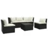 VidaXL 4-delige Loungeset Met Kussens Poly Rattan Bruin 1 VidaXL 4-delige Loungeset Met Kussens Poly Rattan Bruin -Tuinwinkel 1000056806
