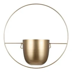 Mica Decorations Dexter Hangende Bloempot - L34 X B14 X H34 Cm - Goud