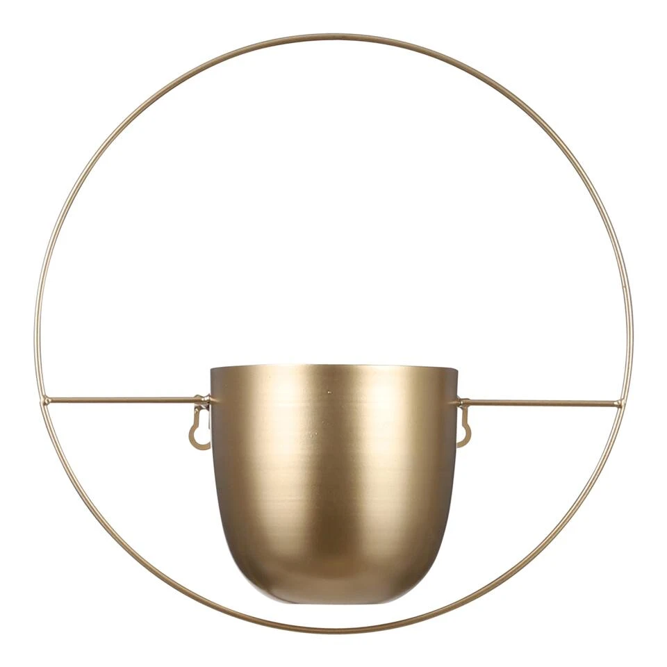 Mica Decorations Dexter Hangende Bloempot - L34 X B14 X H34 Cm - Goud 3 Mica Decorations Dexter Hangende Bloempot - L34 X B14 X H34 Cm - Goud