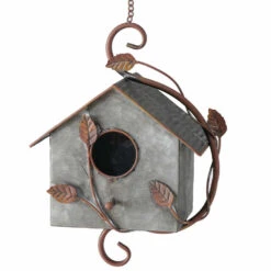 Boltze Vogelhuisje - Zink - Grijs En Bruin - Nestkastje - 30 Cm