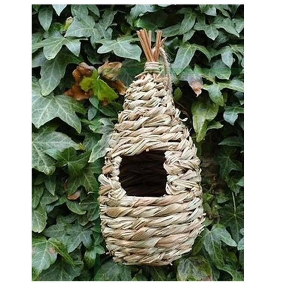 Merkloos Vogelhuisje - Gevlochten - Nestbuidel - 16 Cm 4 Merkloos Vogelhuisje - Gevlochten - Nestbuidel - 16 Cm - Afbeelding 2