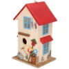 Boltze Vogelhuisje - Wit Met Rood - Huis - 26 Cm -Tuinwinkel 1000058203
