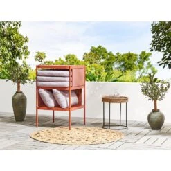 Beliani Loungeset TERRACINA - Oranje Aluminium 9 Beliani Loungeset TERRACINA - Oranje Aluminium -Tuinwinkel 1000059687 0103