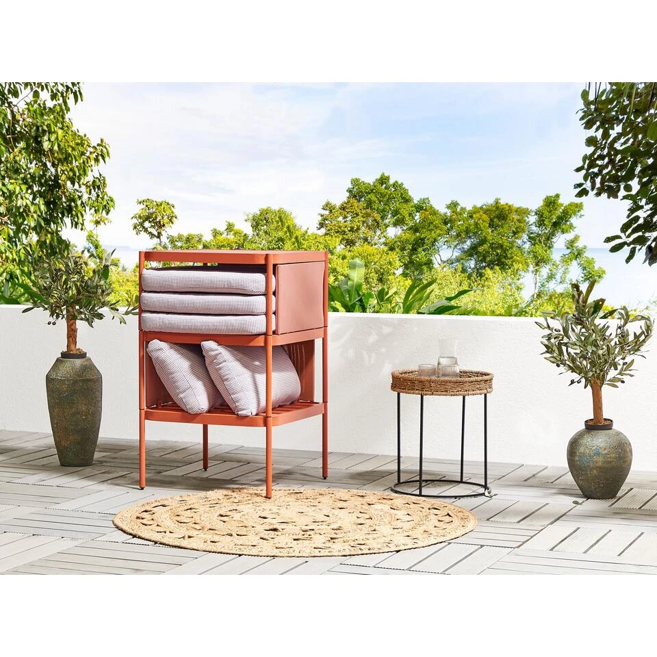 Beliani Loungeset TERRACINA - Oranje Aluminium 6 Beliani Loungeset TERRACINA - Oranje Aluminium - Afbeelding 4