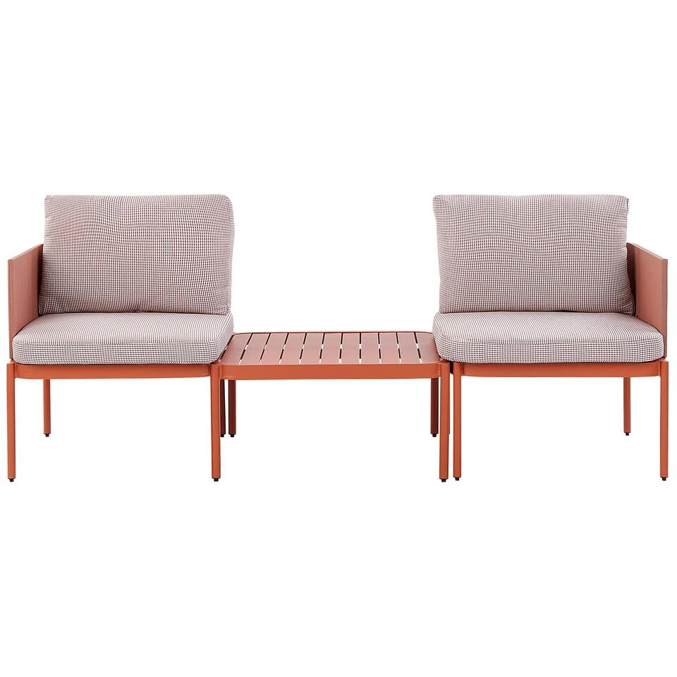 Beliani Loungeset TERRACINA - Oranje Aluminium 3 Beliani Loungeset TERRACINA - Oranje Aluminium